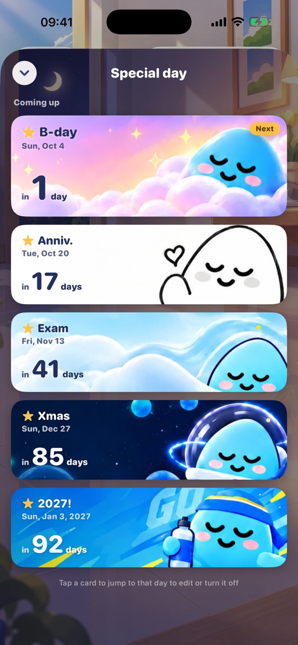 Special days countdown